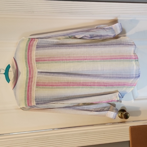 Rails Charli Rainbow Stripe Button Down Shirt - Picture 5 of 9